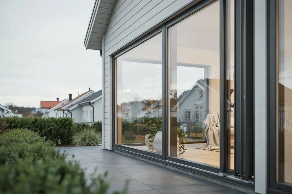 bygge av inglasad veranda med skjutpartier i apelviken varberg