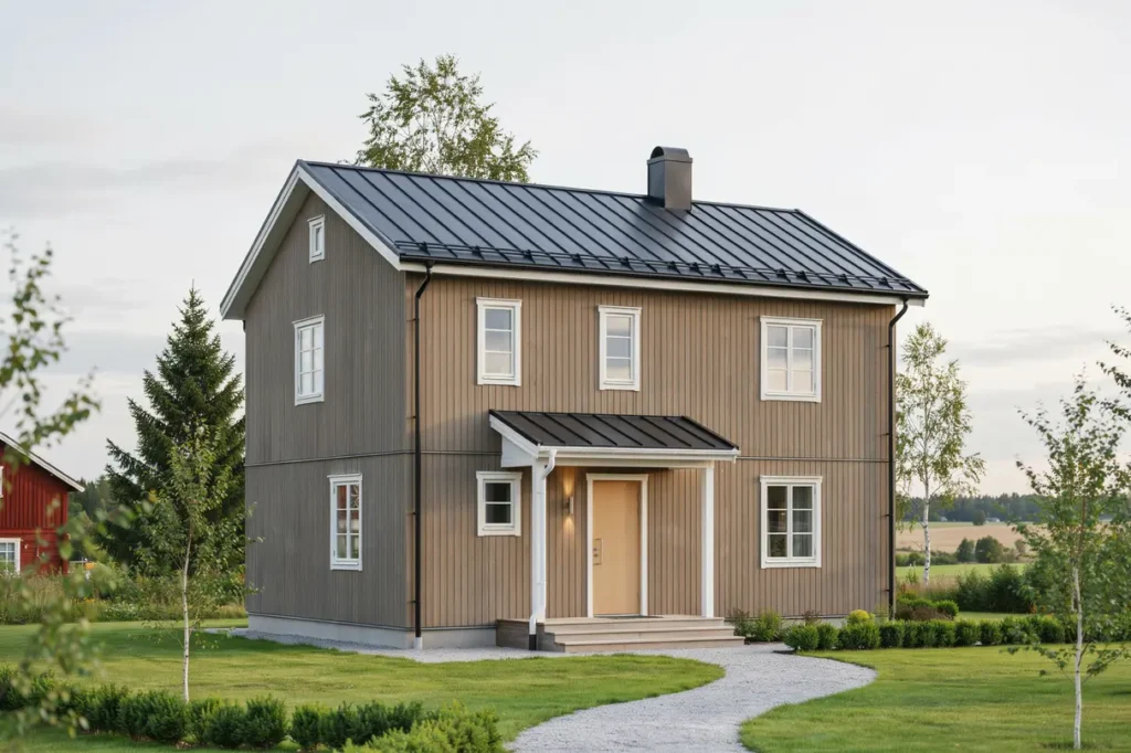 fasadrenovering med f nsterbyte p villa i tr sl vsl ge