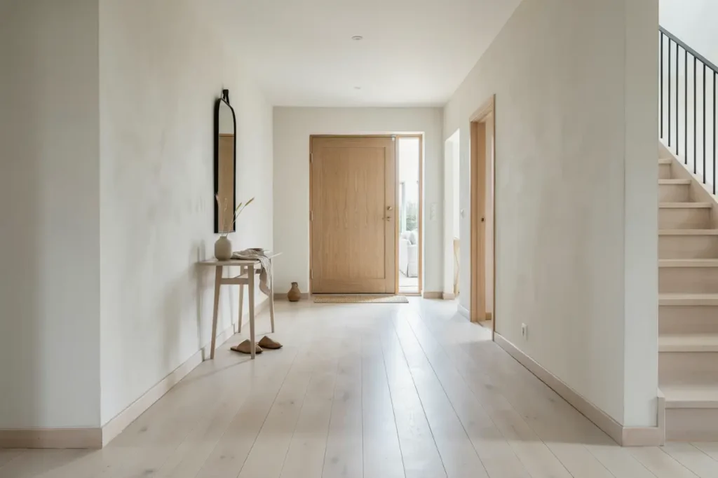ombyggnad av entr och hall i villa i tr nningen s