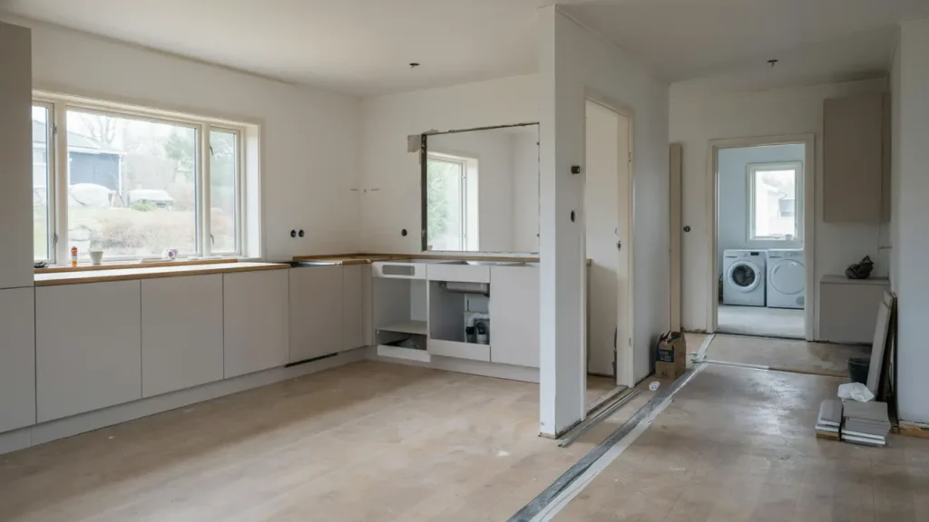 demontering och montering av k k och tv ttstuga i tr sl vsl ge